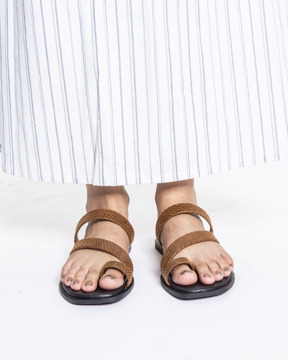 BRIGGS – Brown Vegan Leather Flats for Women | Alchemy footwear